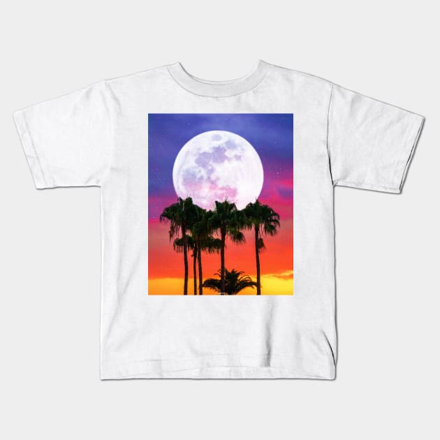 GRADIENT SKY DARK. Kids T-Shirt by LFHCS